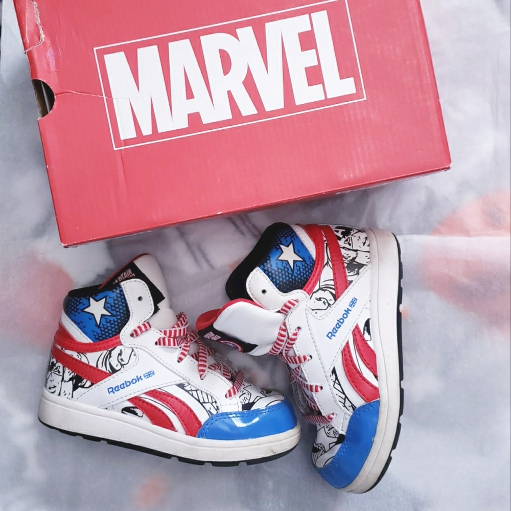 Reebok Captain America high tops toddler size 9
